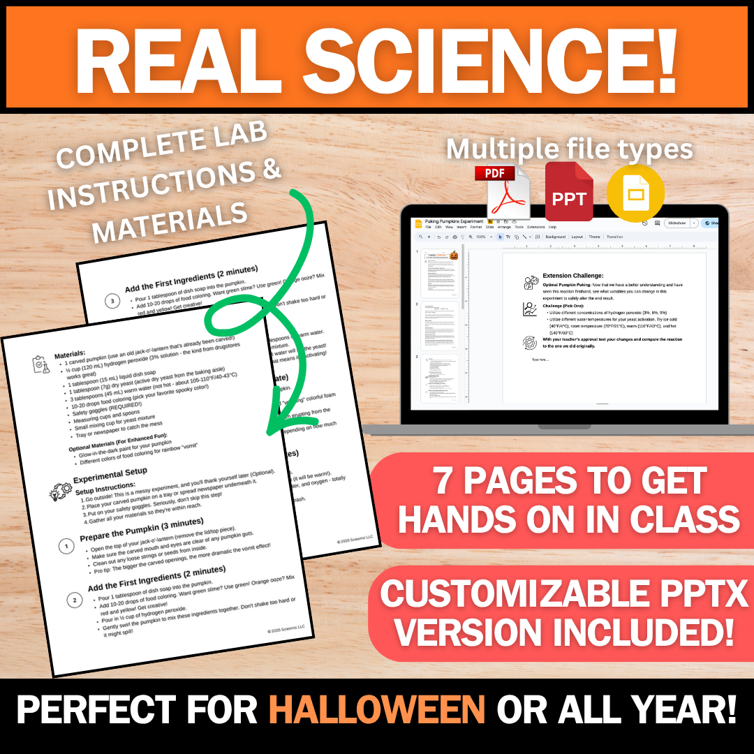 Puking Pumpkins Reaction Experiment - Fun Spooky Science - Perfect for Halloween!