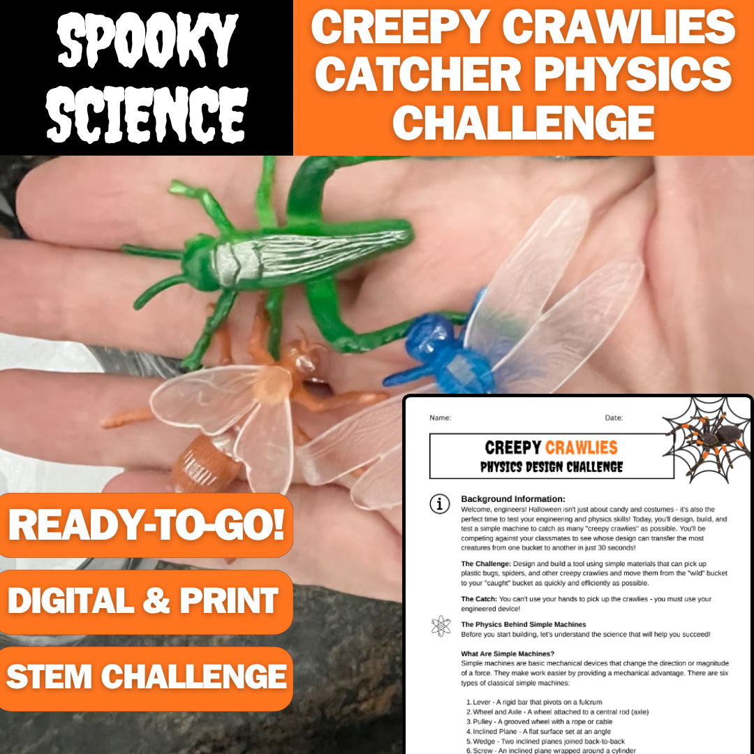 Creepy Crawlies Physics Challenge - Spooky Science - Perfect for Halloween