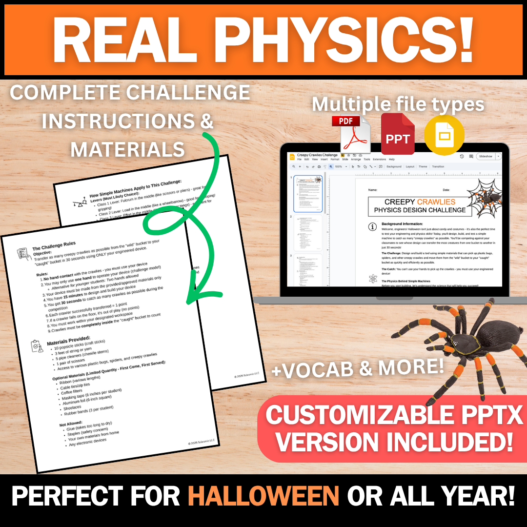 Creepy Crawlies Physics Challenge - Spooky Science - Perfect for Halloween