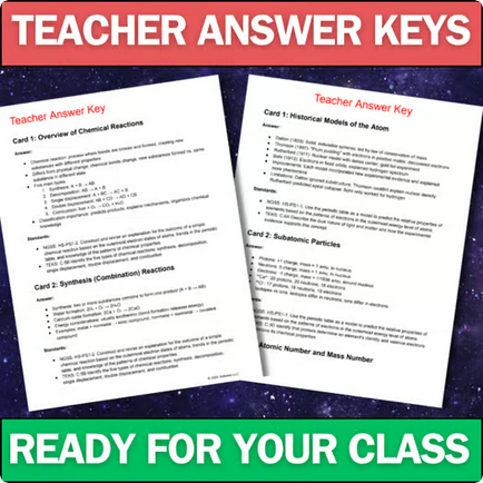 Chemistry Task Cards - Complete Bundle - Printable & Digital