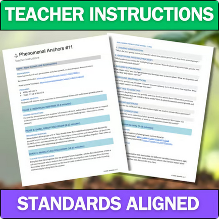 Plant Growth and Development - Engaging Anchoring Phenomena Activity