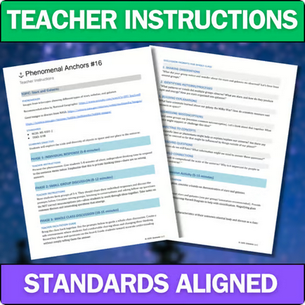 Stars and Galaxies - Engaging Anchoring Phenomena Activity