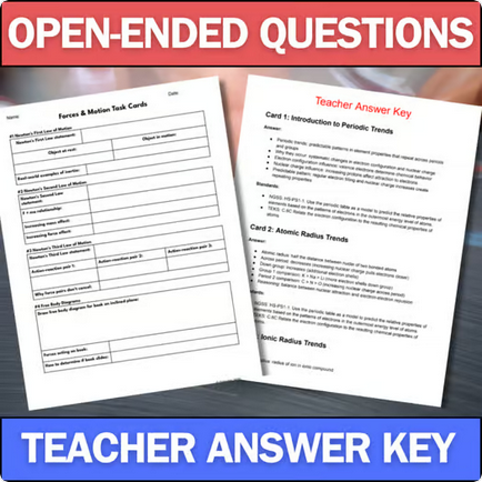 Physics Task Cards - Forces & Motion - Printable & Digital