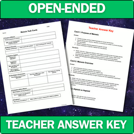 Biology Task Cards - Meiosis - Printable & Digital