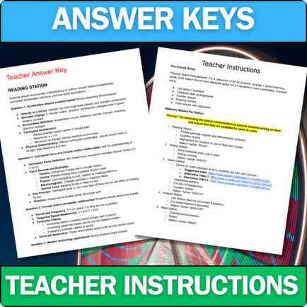 Uniform Circular Motion - Student Lab Stations Activity - High School Physics