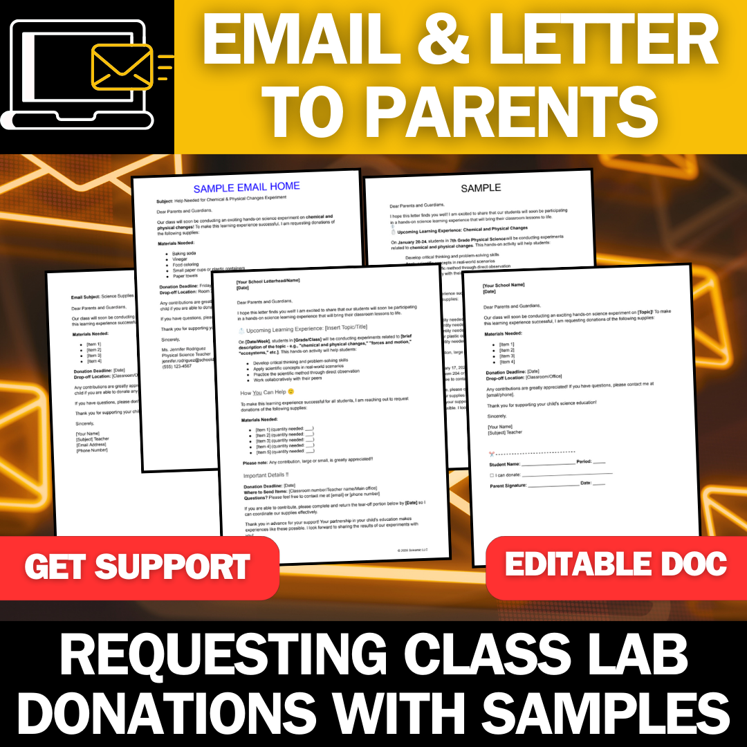 Letter Home - Request Donations and Support for Labs - Free Templates & Samples