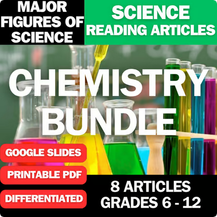 Science Reading Article Bundle - Chemistry | Major Figures of Science