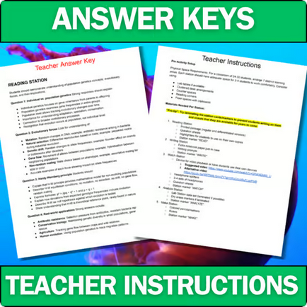 Biology Lab Stations Bundle - 24 Engaging No-Prep Activities
