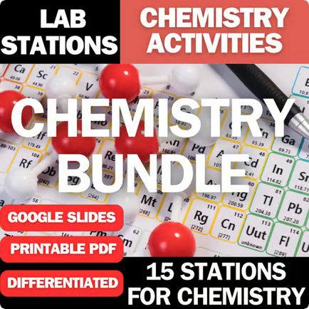 Chemistry Lab Stations Bundle - Engaging No-Prep Activities
