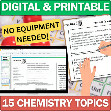 Chemistry Lab Stations Bundle - Engaging No-Prep Activities