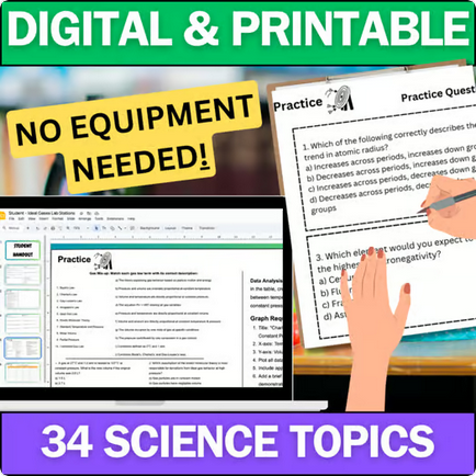 Middle School Lab Stations Bundle - Engaging No-Prep Activities