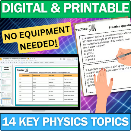Physics Lab Stations Bundle - Engaging No-Prep Activities for High School