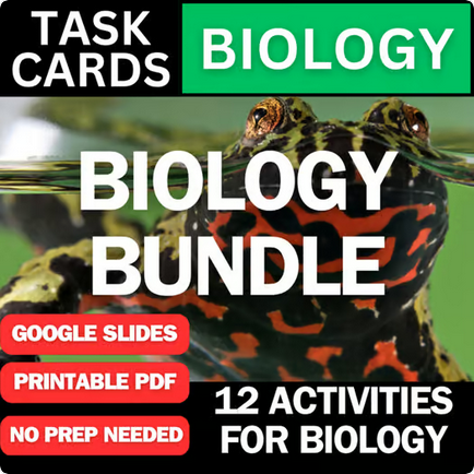 Biology Task Cards - Complete Bundle - Printable & Digital