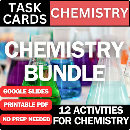 Chemistry Task Cards - Complete Bundle - Printable & Digital