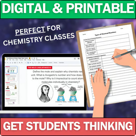Chemistry Task Cards - Complete Bundle - Printable & Digital