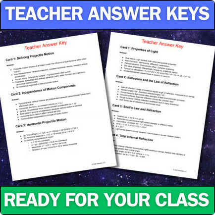 Physics Task Cards - Complete Bundle for High School - Printable & Digital