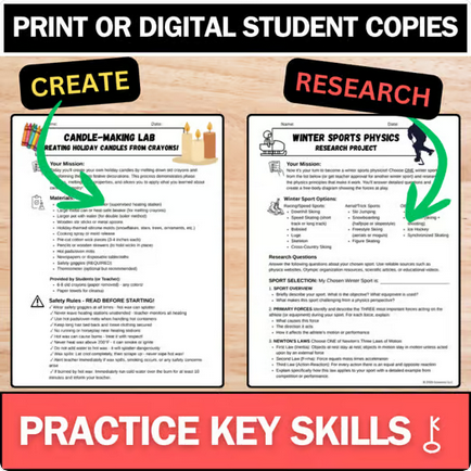 Winter Science Bundle - Biology, Chemistry, & Physics - Labs, Reading, & More!