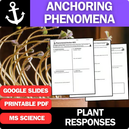 Plant Responses & Tropisms - Engaging Anchoring Phenomena Activity