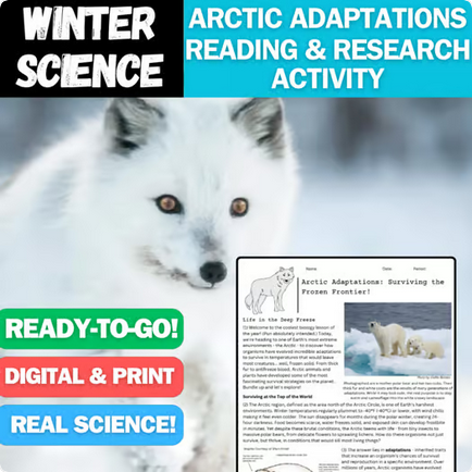 Arctic Adaptations Research Project & Reading Article - Everyday Winter Science
