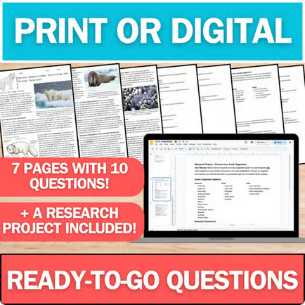 Arctic Adaptations Research Project & Reading Article - Everyday Winter Science
