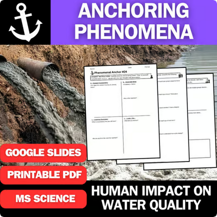 Human Impact on Water Quality - Engaging Anchoring Phenomena Activity