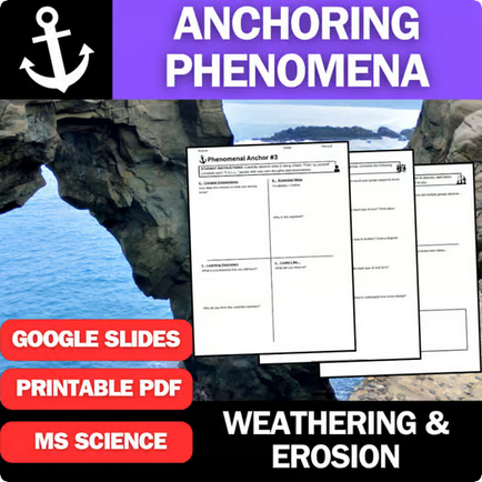 Weathering and Erosion - Engaging Anchoring Phenomena Activity
