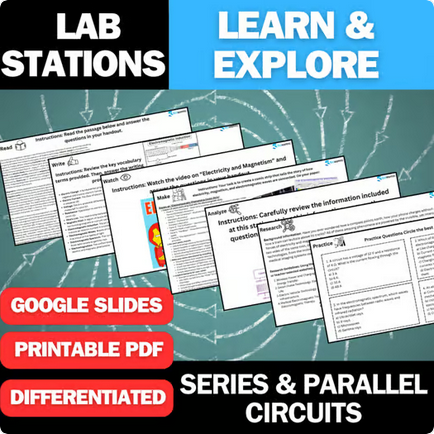 Electricity & Magnetism - Student Lab Stations Activity - High School Physics