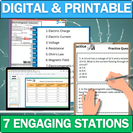 Electricity & Magnetism - Student Lab Stations Activity - High School Physics