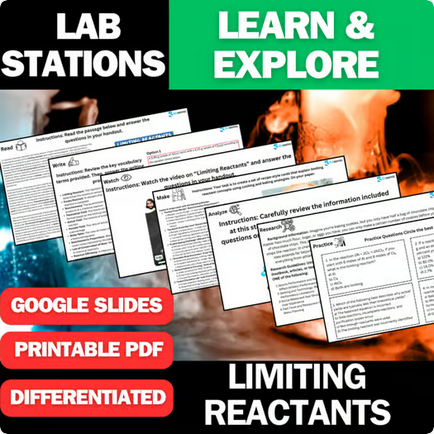 Limiting Reactants - Student Lab Stations Activity - High School Chemistry