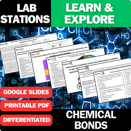 Chemical Bonds - Student Lab Stations Activity - High School Chemistry