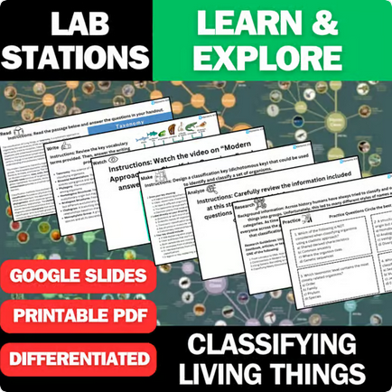 Classification of Life - Student Lab Stations Activity - Biology & Life Science