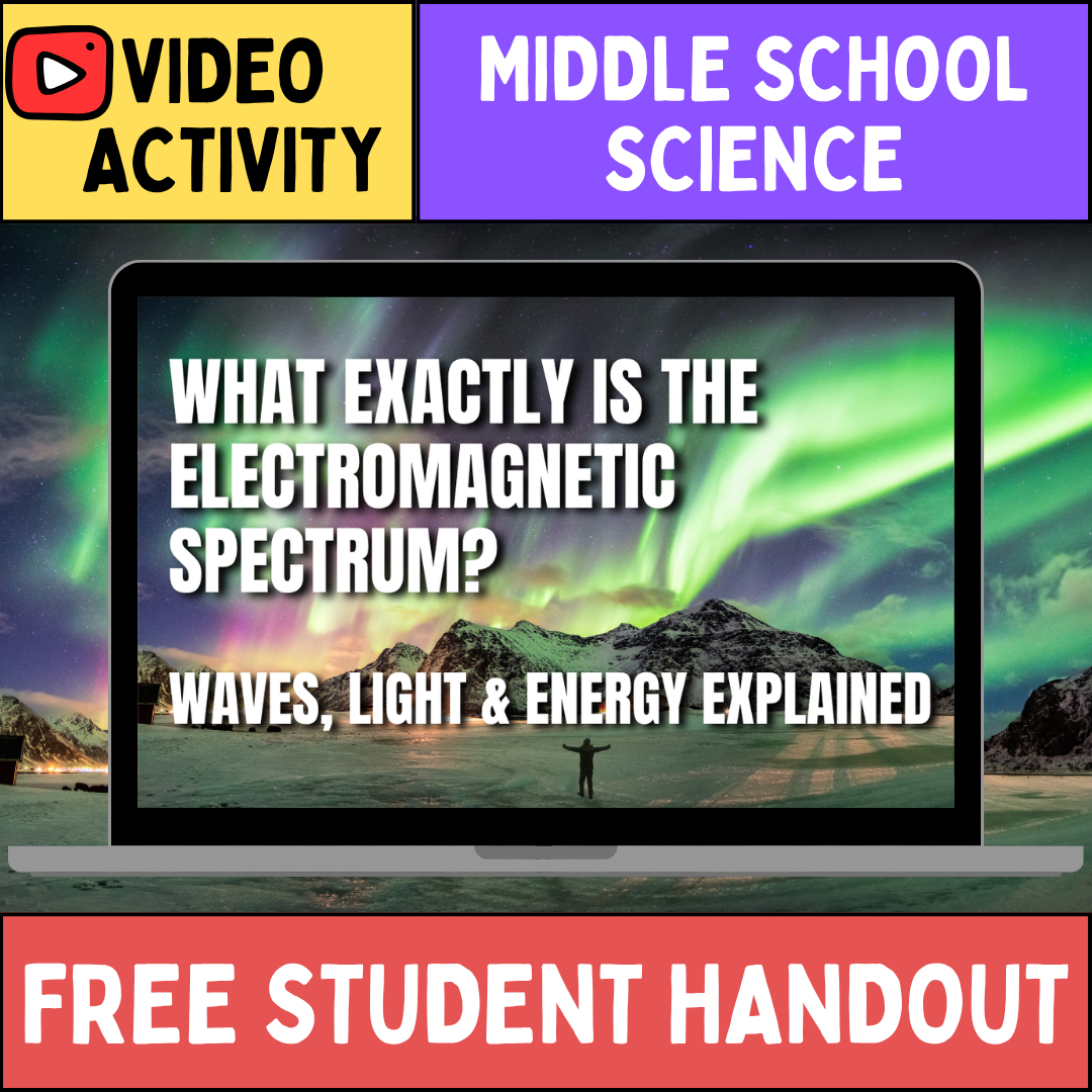 The Electromagnetic Spectrum - FREE Video Worksheet - Middle School Science 2026