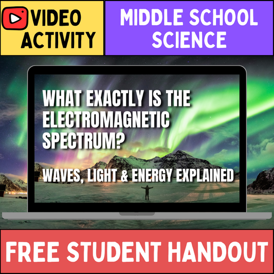 The Electromagnetic Spectrum - FREE Video Worksheet - Middle School Science 2026