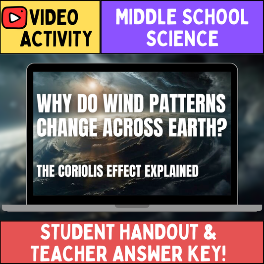 The Coriolis Effect - FREE Video Worksheet - Middle School Earth Science