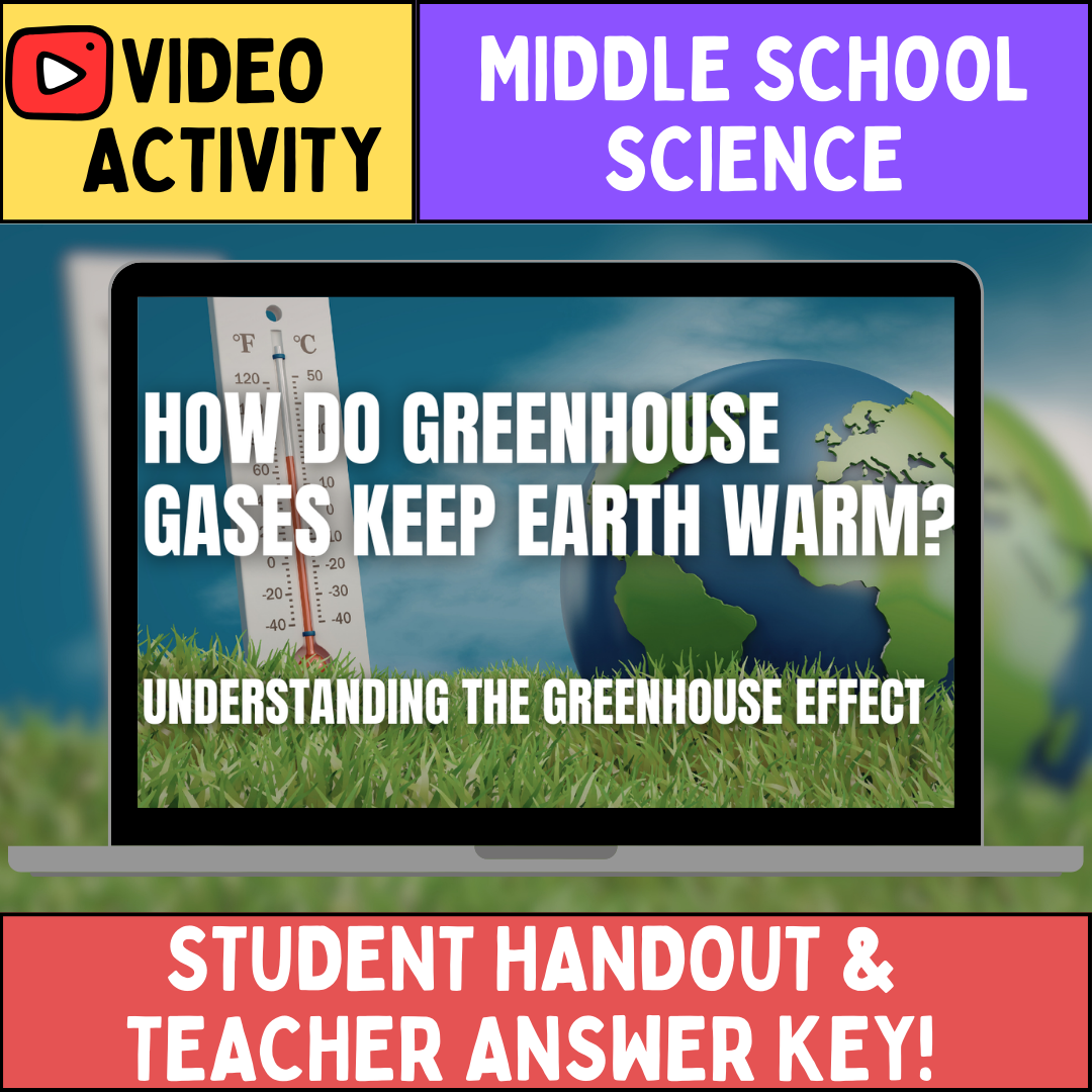 The Greenhouse Effect - FREE Video Worksheet - Middle School Science for 2025 & 2026
