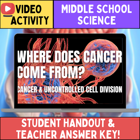 Cancer - FREE Video Worksheet - Middle School Life Science & Biology
