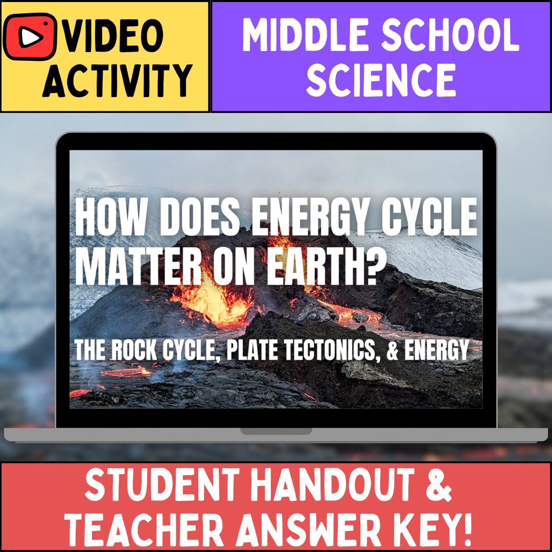 Earth's Energy & Matter Cycles - FREE Video Worksheet - Middle School Science